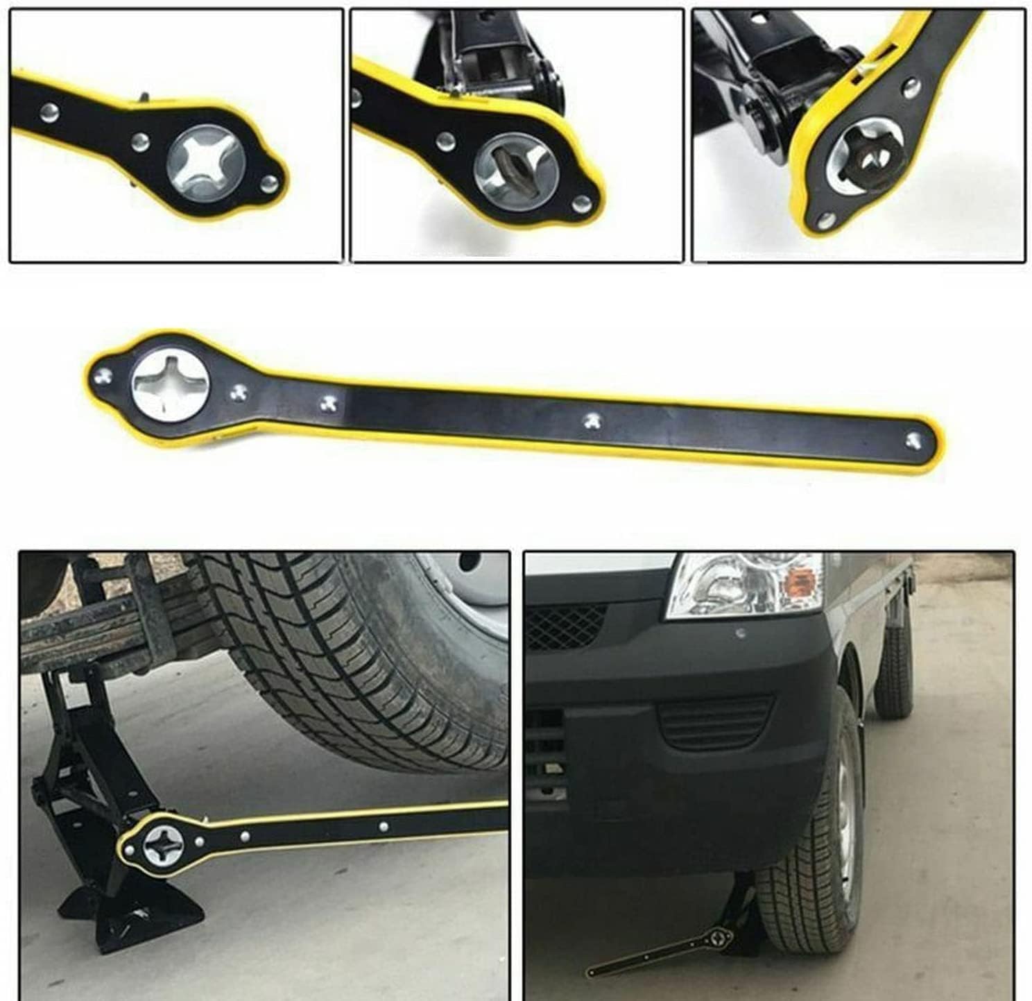 car Jack Ratchet Wrench with Long Handle, Jack Ratchet Wrench for Scissor Jack, Lug Wrench for Tire Jack, Car Jack Wrench Positive and Reversal Knob Design for Travel/Truck/SUV/Vans car Jack Ratchet Wrench with Long Handle, Jack Ratchet Wrench for Scissor Jack, Lug Wrench for Tire Jack, Car Jack Wrench Positive and Reversal Knob Design for Travel/Truck/SUV/Vans